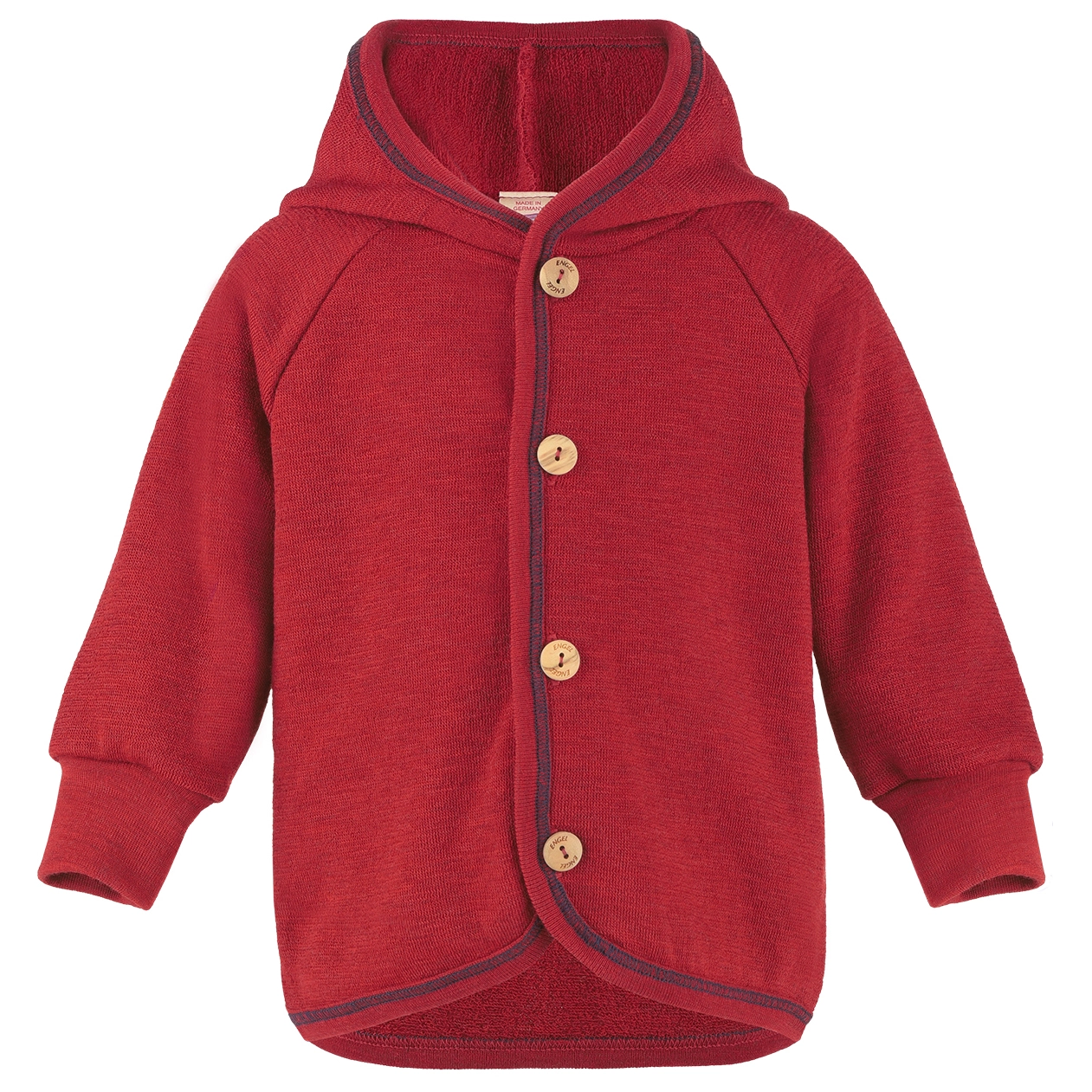 Engel Baby-Kapuzenjacke Mit Holzknöpfen - Freizeitjacke 2 Engel Baby-Kapuzenjacke Mit Holzknöpfen - Freizeitjacke – Bild 2