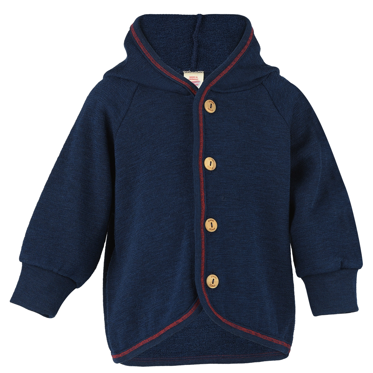 Engel Baby-Kapuzenjacke Mit Holzknöpfen - Freizeitjacke 1 Engel Baby-Kapuzenjacke Mit Holzknöpfen - Freizeitjacke