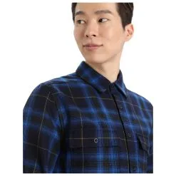 Icebreaker Dawnder L/S Flannel Shirt Plaid - Hemd -Hemden Elegante Boutique icebreaker dawnder l s flannel shirt plaid hemd detail 5
