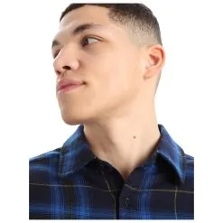 Icebreaker Dawnder L/S Flannel Shirt Plaid - Hemd -Hemden Elegante Boutique icebreaker dawnder l s flannel shirt plaid hemd detail 8