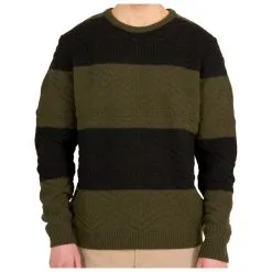 KnowledgeCotton Apparel Cable Block Crew Neck Knit - Wollpullover