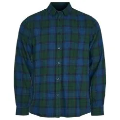 KnowledgeCotton Apparel Light Flannel Checked Custom Fit Shirt - Hemd