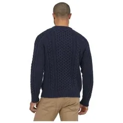 Patagonia Recycled Wool Cable Knit Crewneck Sweater - Pullover -Hemden Elegante Boutique patagonia recycled wool cable knit crewneck sweater pullover detail 3