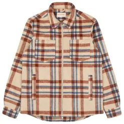 Revolution Checked Wool-Blend Overshirt With Zipper - Hemd