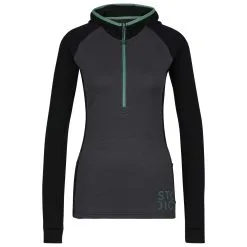 Stoic Women's Merino260 StadjanSt. 3/4 Zip W. Hood - Merinohoodie