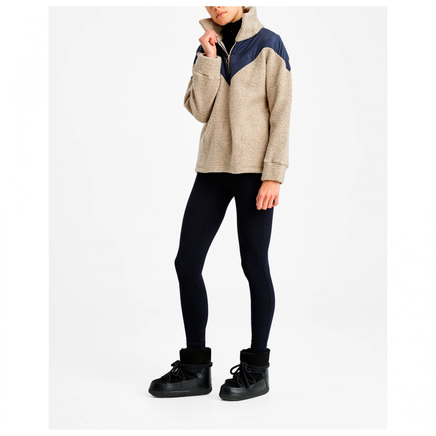 We Norwegians Women's Alta Shearling Zip Up Sweater - Pullover 2 We Norwegians Women's Alta Shearling Zip Up Sweater - Pullover – Bild 2